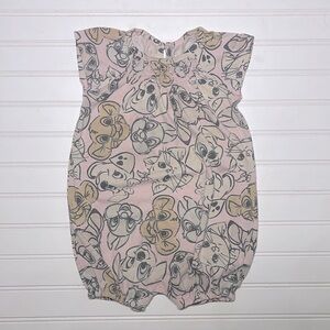DISNEY BABY EUC Girls Disney Characters Smocked Romper